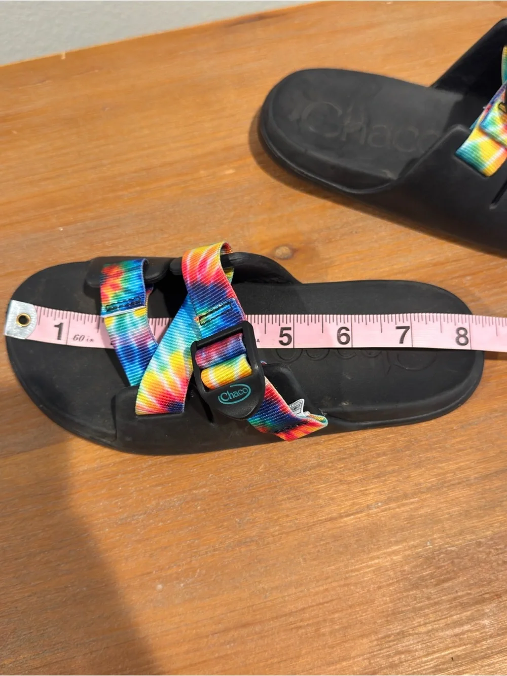 Chaco Chillos Kids Youth Tie Dye Rainbow Slip On Sandals K1